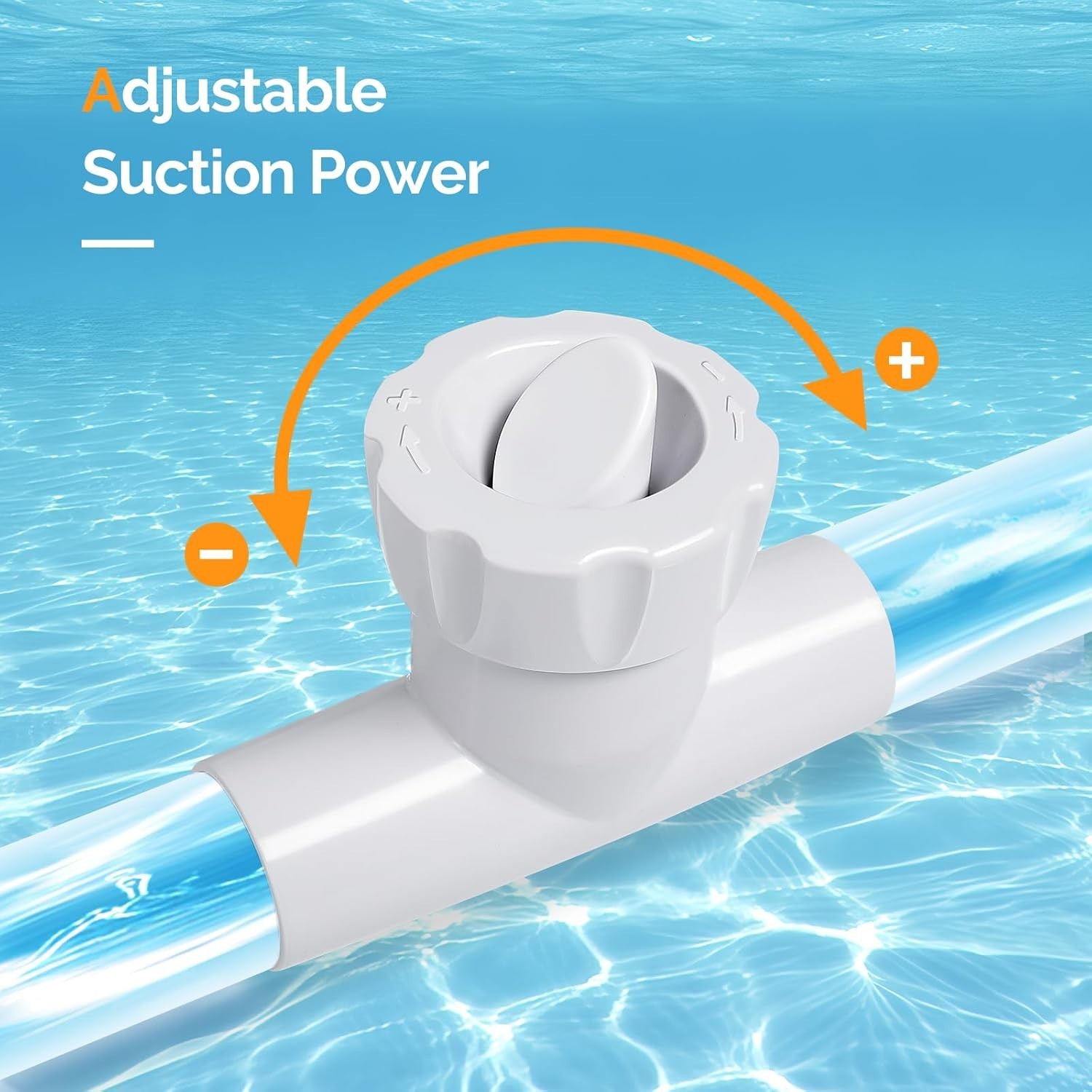 Automatic Pool Cleaner: Suction Powered Sweeper, 33FT Hoses, Quiet & Efficient