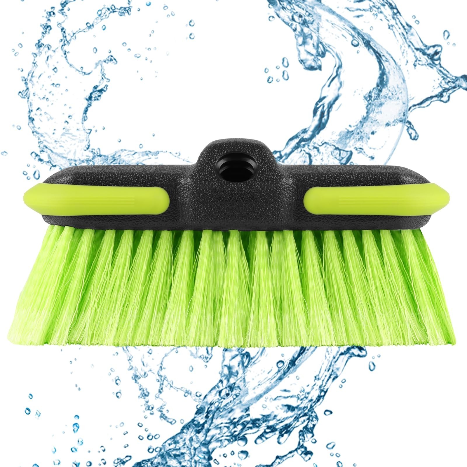 Heavy Duty 8 Inch Car Wash Brush Head for Extension Pole Outdoor Cleaning NEW