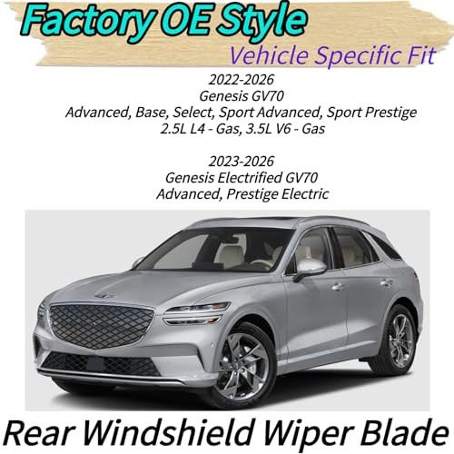 Rear Wiper Blade for 2022-2026 Genesis GV70 & Electrified GV70 2025 2024 2023