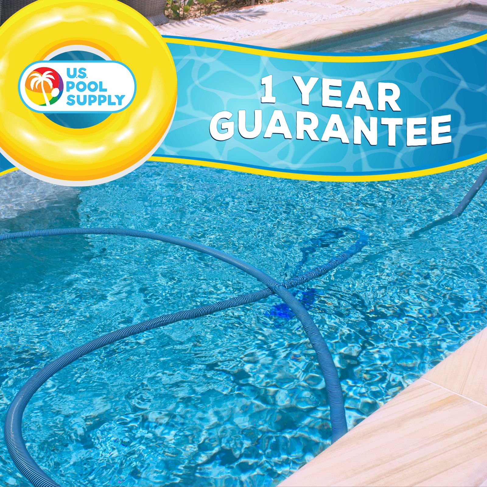 Flexible 12&Prime; Weighted Swimming Pool Vacuum Head with EZ Clip Pole Handle, Spa
