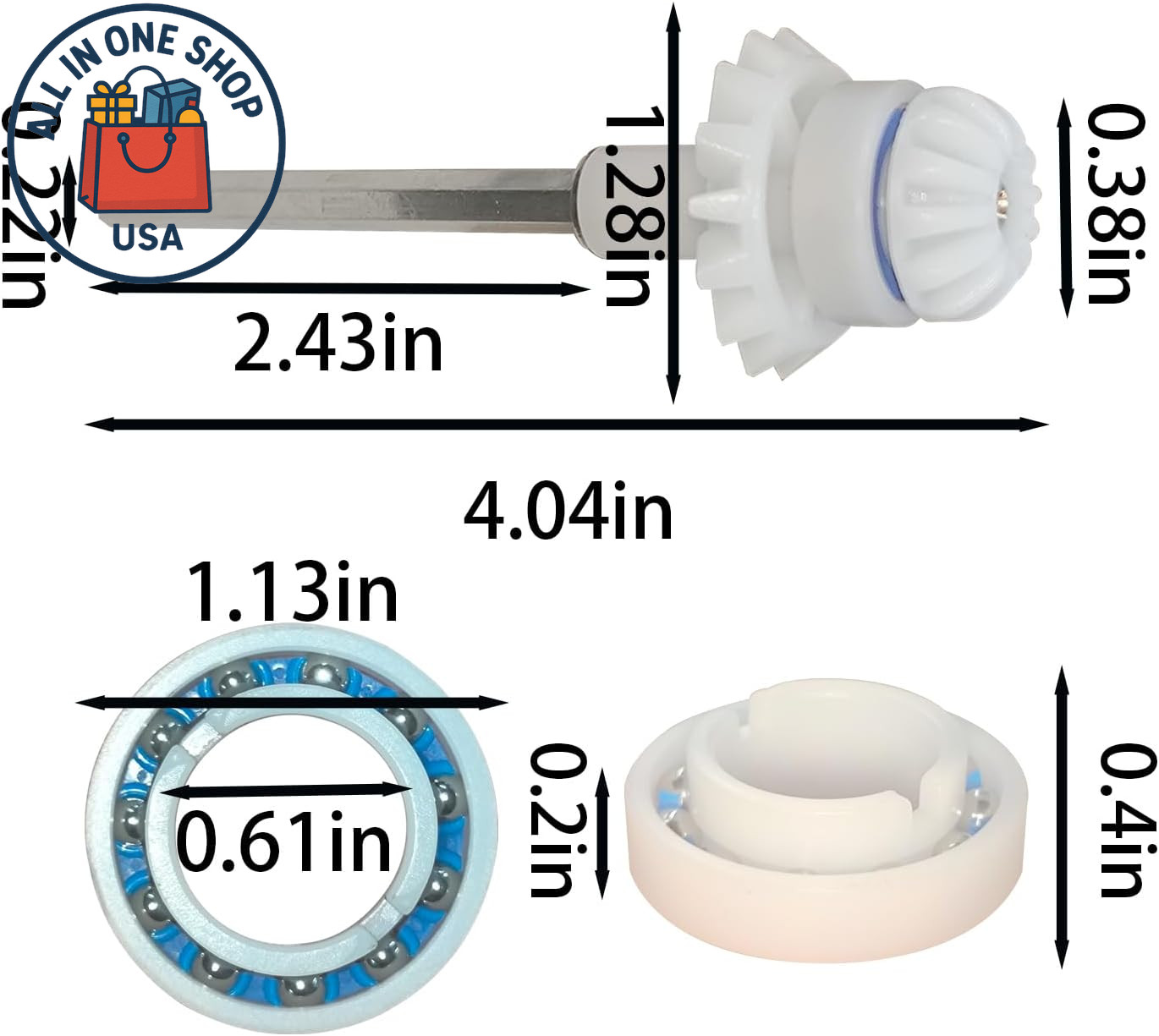 Pool Cleaner Tune-Up Kit: R0526100 Track, R0525100 Drive Shaft, R0527000 Bearing