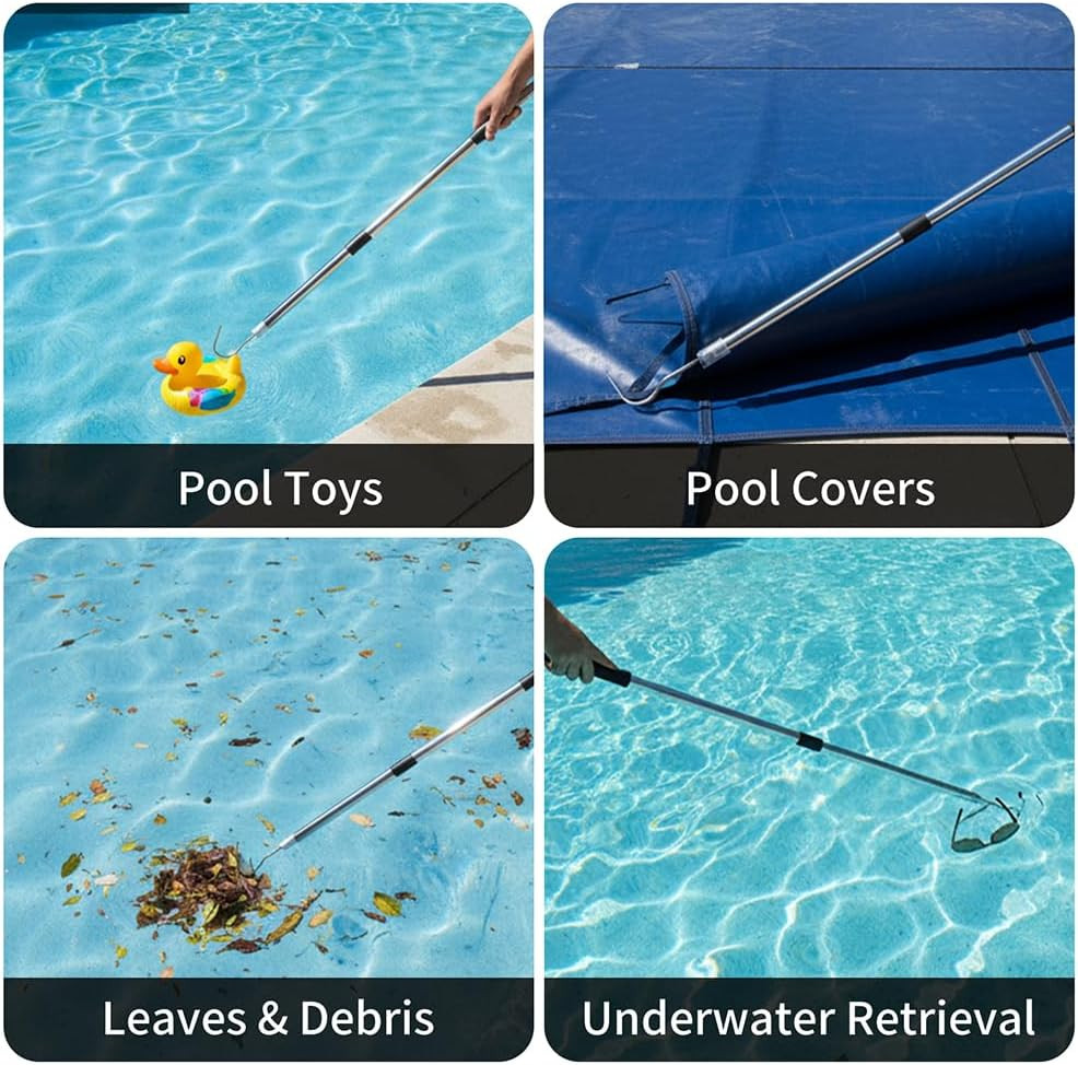 Hook for Robotics Pool Cleaner, with 68 Inches Adjustable Stainless Pole, Pool V
