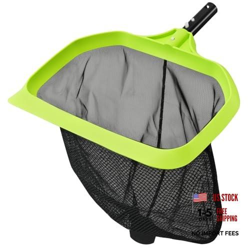 Pool Skimmer Net 17.5&Prime; Leaf Rake with Fine Mesh – Reinforced Pool Net