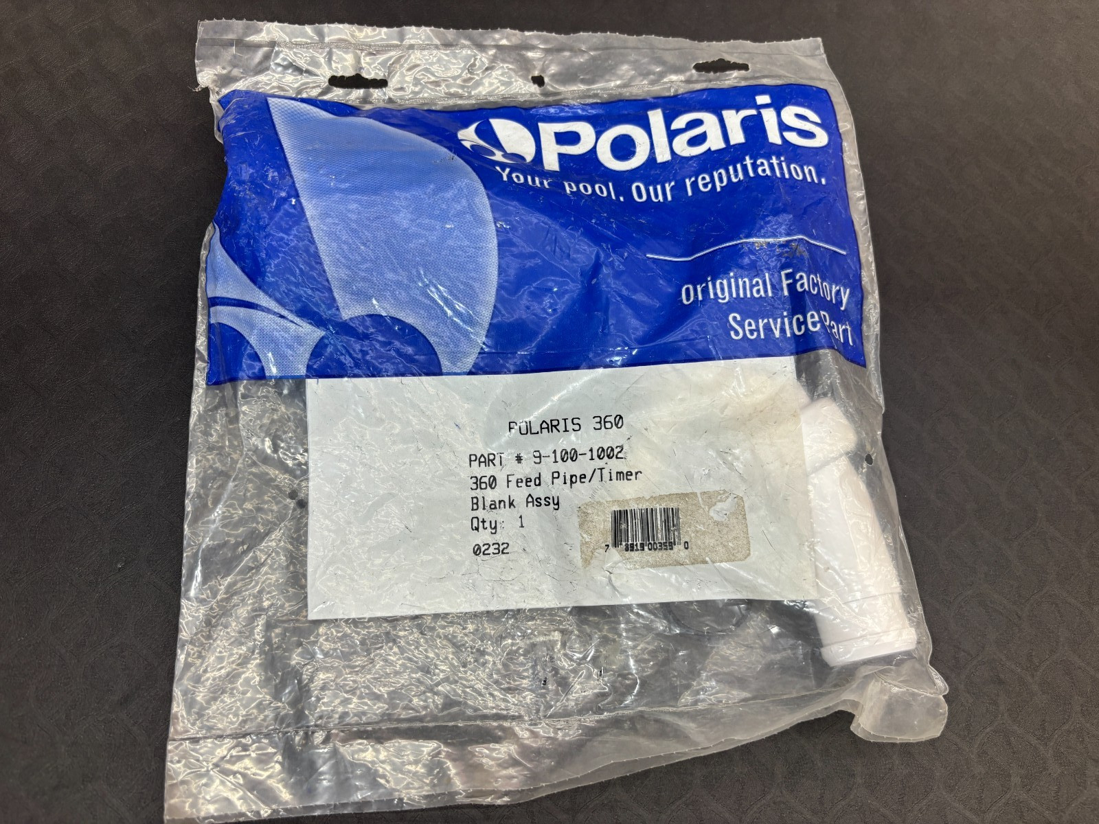Polaris 9-100-1002 Feed Pipe Timer Blank Assembly Vac-Sweep