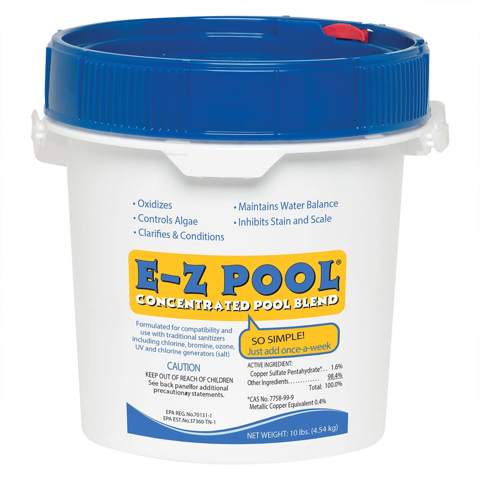 E-Z Pool Weekly All in 1 Concentrated Outdoor Swimming Pool Care Solution Ble…