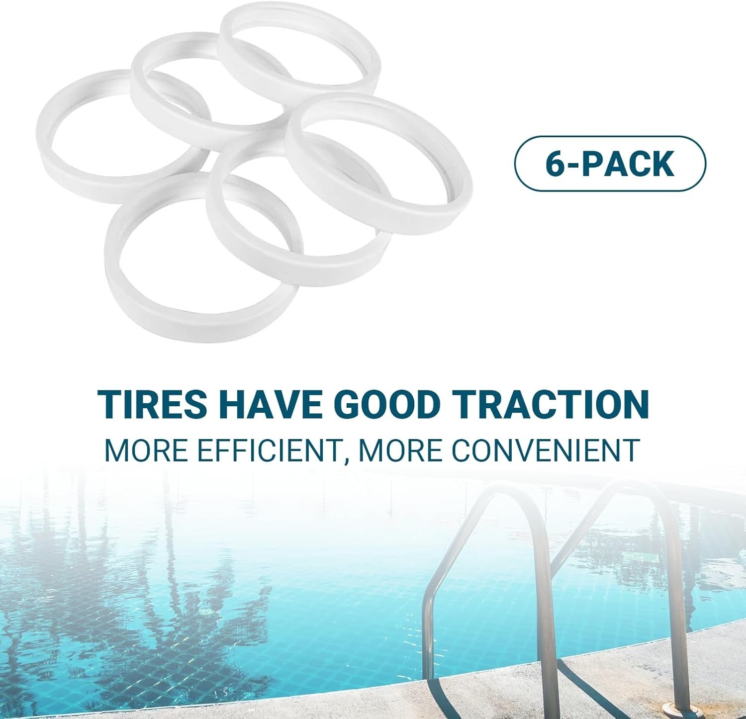 6-Pack The Exact Pool Cleaner Tire Replacement – Compatible with Polaris 180,…