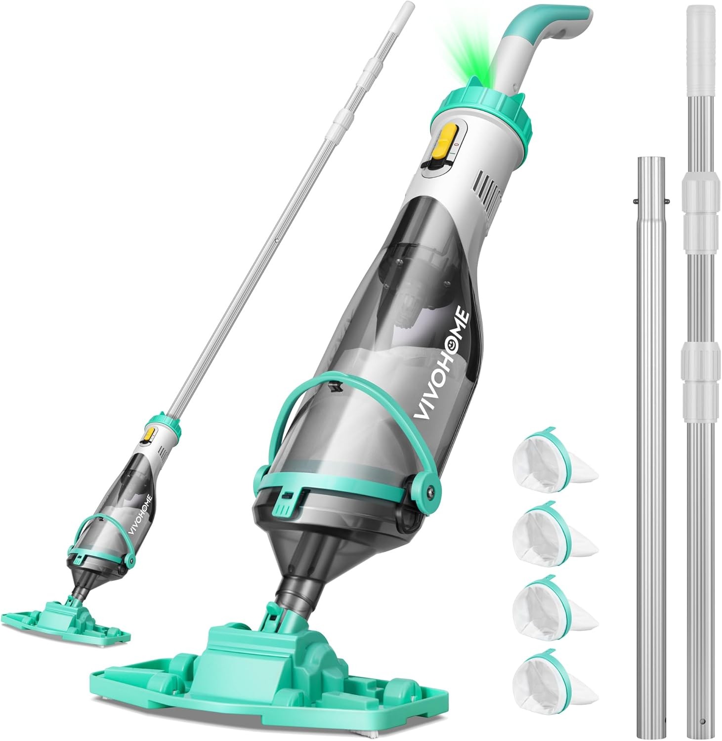 Cordless Hot Tub Vacuum W/ Telescopic & Extension Poles 9.12ft 18.5 GPM Suction
