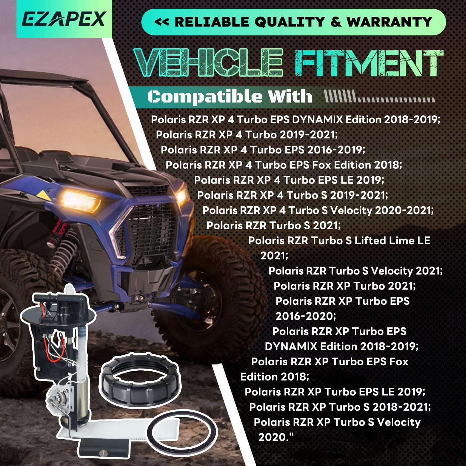 Fuel Pump Assembly 2208060 2206261 Compatible With Polaris RZR XP 1000 EVAP