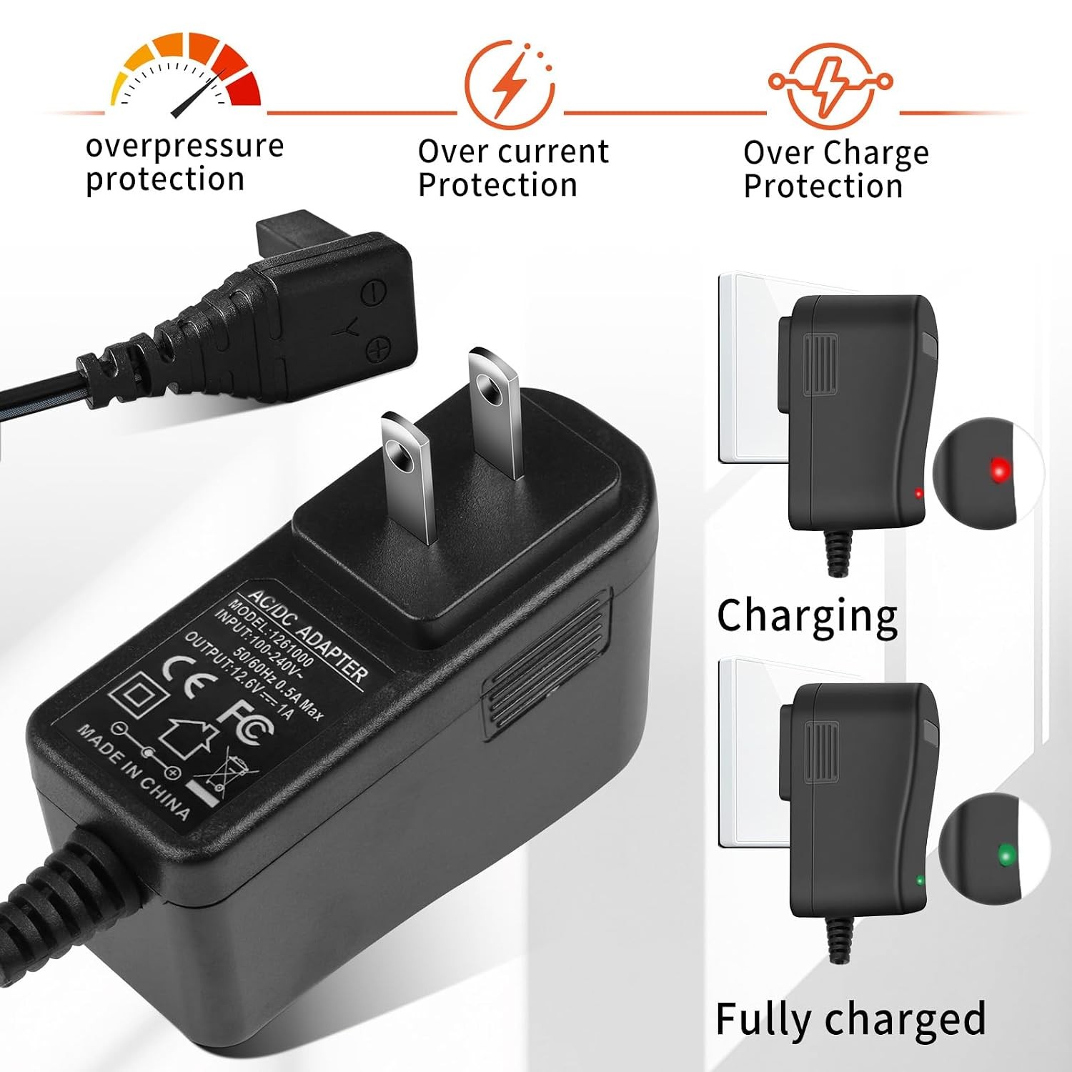 Aiper Seagull Pool Vacuum 600 800B 12V Power Adapter Charger Replacement