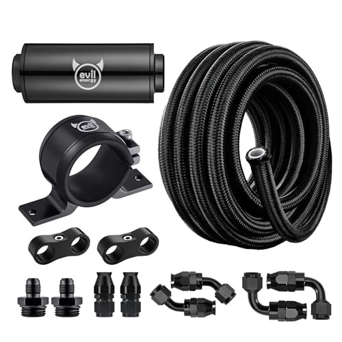 6AN PTFE Fuel Line Kit with Fuel Filter, Inline Fuel Filter & 30 Micron