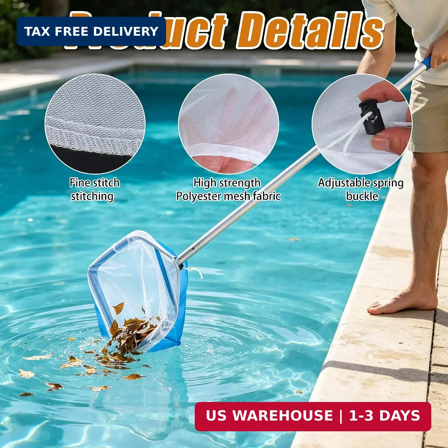 3 Pcs Ultra Fine Mesh Pool Skimmer Net Insert 26x22in Collect pool garbage | Cle