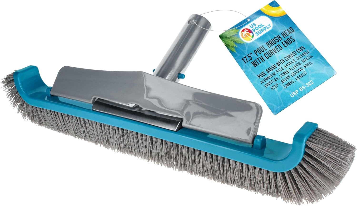 17.5&Prime; Pool Brush Head for Inground Pools – Swimming Pool Brush