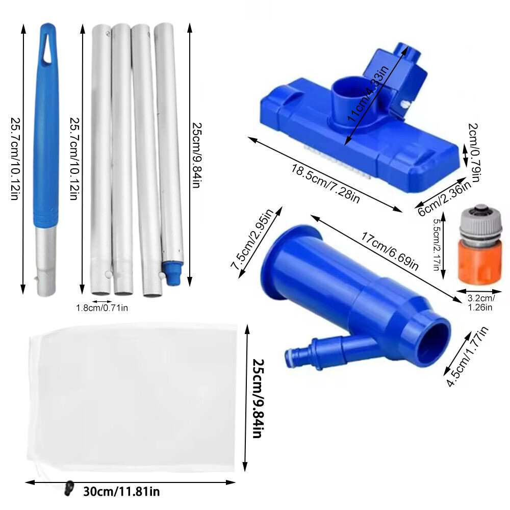 Swimming Pool Spa Suction Vacuum Head Cleaner Cleaning Kit Pool Accessories Tool