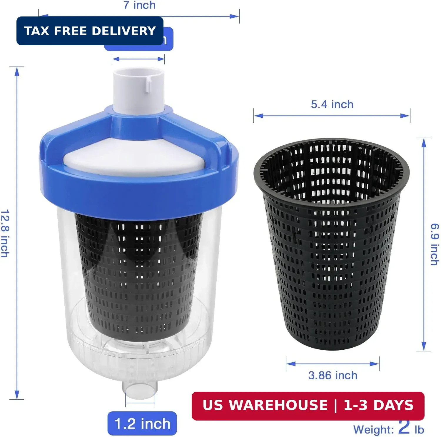ATRACYPART Inline Pool Leaf Canister Compatible with Hayward W560 PoolVac Naviga