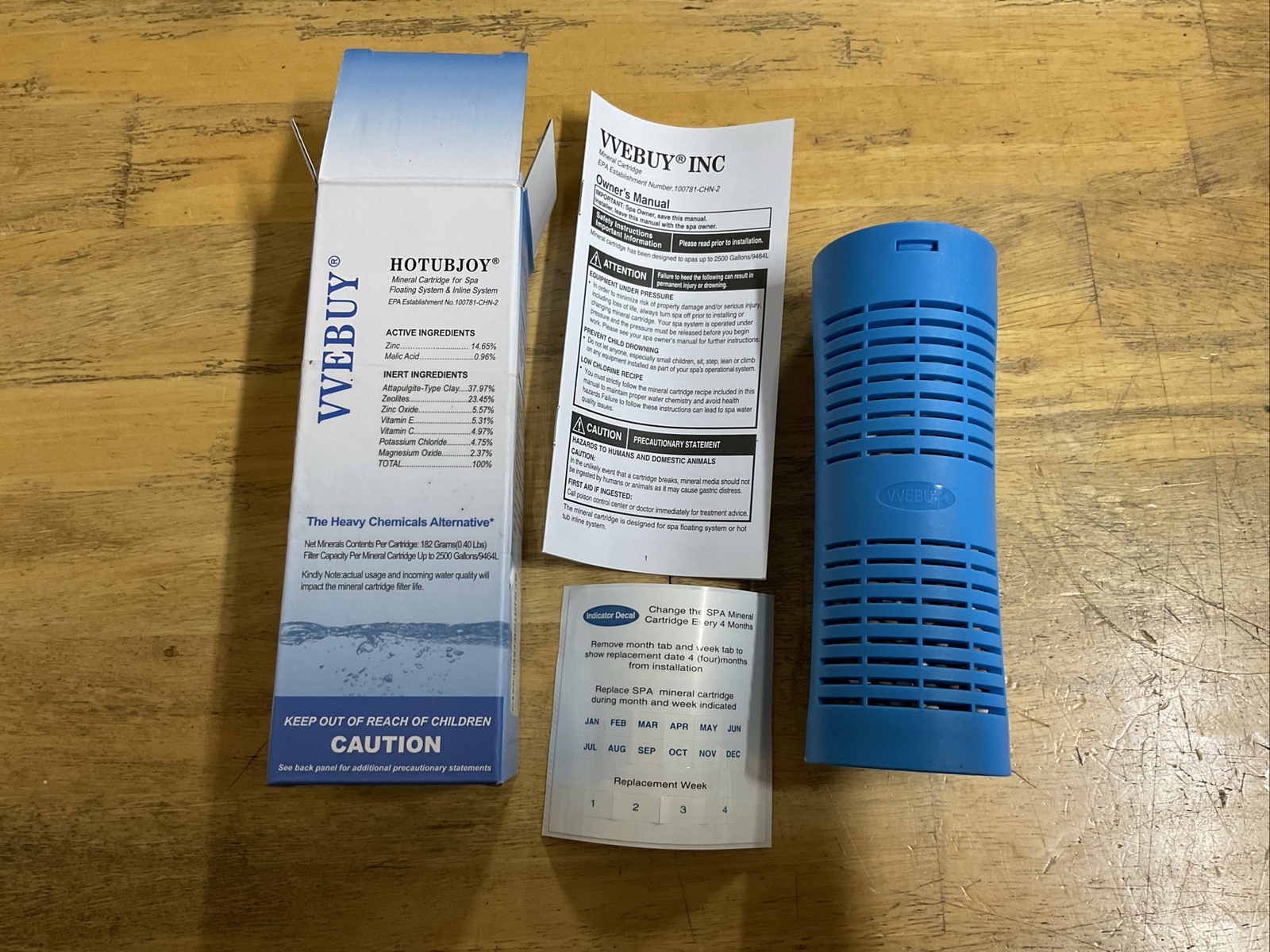Hotubjoy Mineral Cartridge Floating & Inline System Heavy Chemical Alternative
