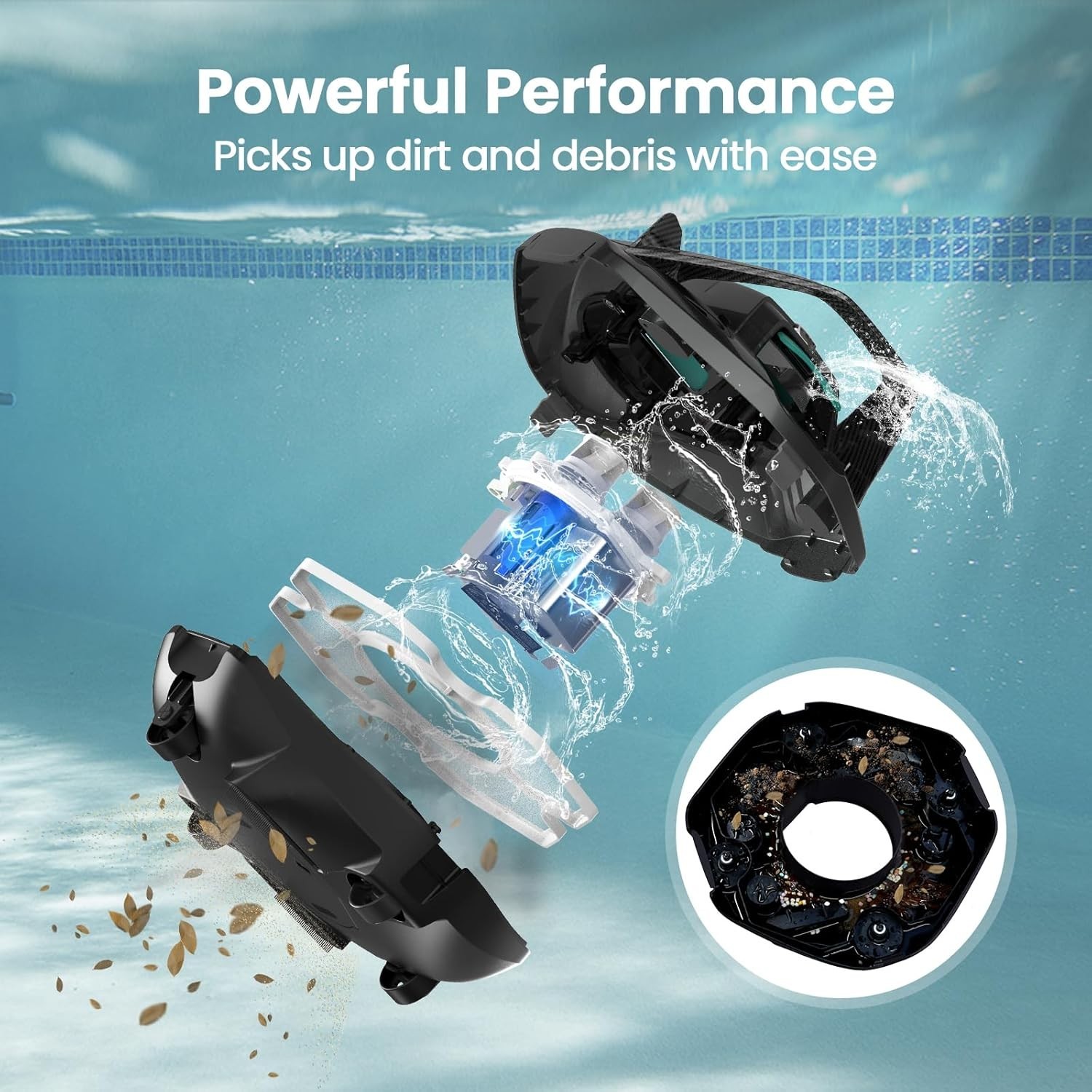 High Efficiency Seagull SE 2025 Pool Cleaner – Cordless, Self-Parking, 90 Mins