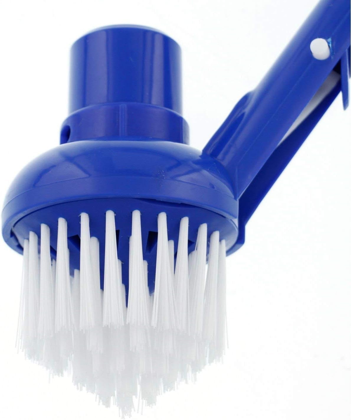 Durable Swimming Pool Corner Vacuum Brush with Angled Bristles & Adjustable Flow
