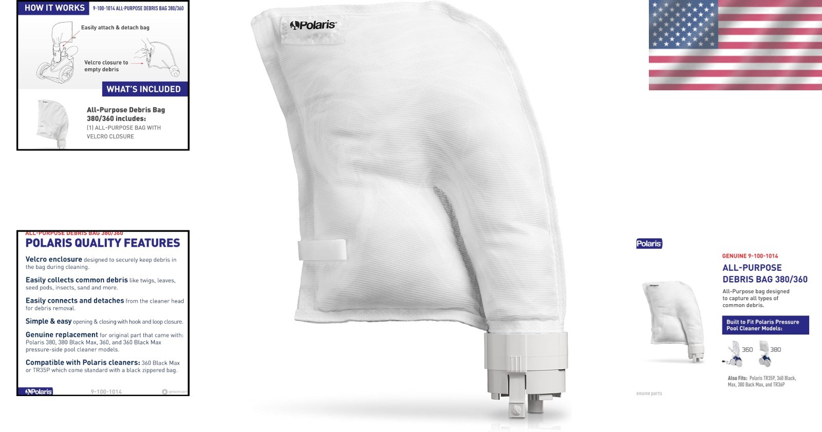 All Purpose Replacement Bag for 380/360 Pool Cleaners – 90-Day Included