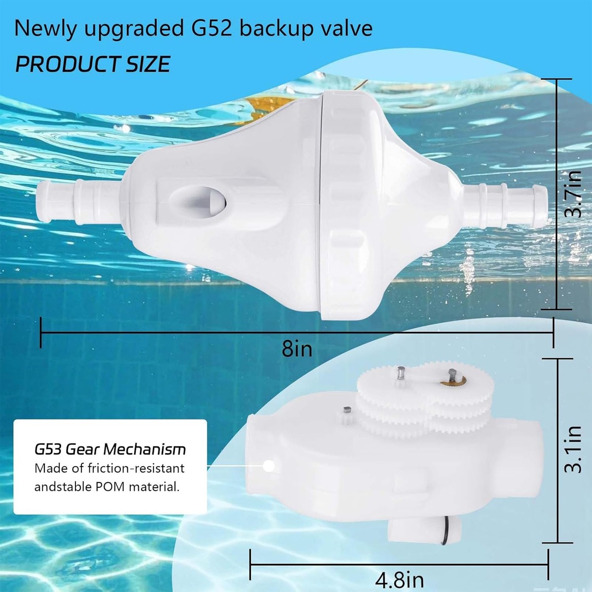 G52 Backup Valve Replacement Compatible with Polaris 280,380,480 Pool Cleaner