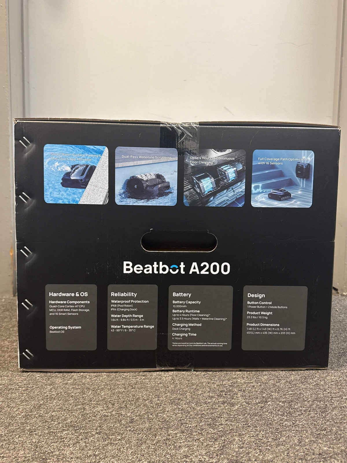 Beatbot A200 3-in-1 Robotic Pool Cleaner Black – New In Box