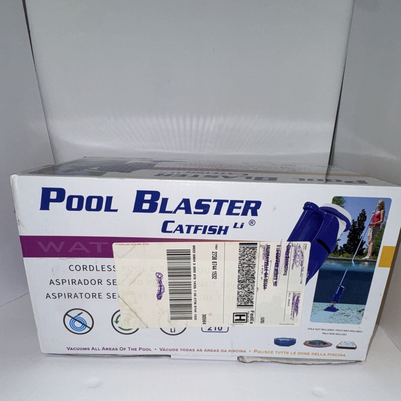 Pool Blaster Catfish Li Cordless Pool & Spa Vacuum Blue/White UL w/ Manuals