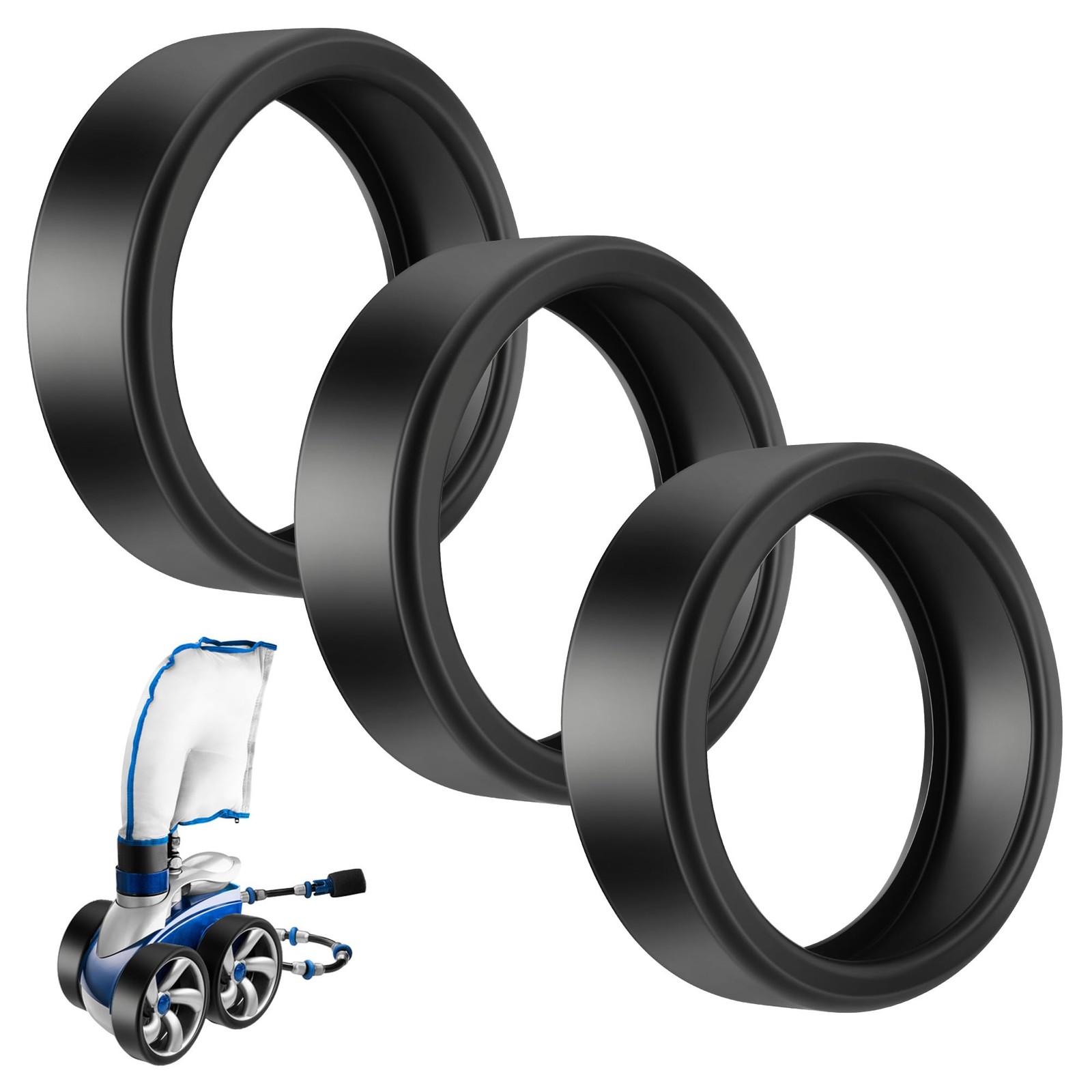 3 Pcs Pool Cleaner All Purpose Tire Replacement Part Compatible with Polaris …
