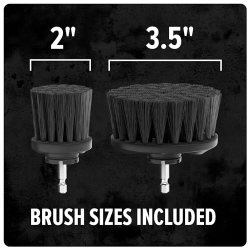 Hard Bristle Cleaning Brush Set, 2 Piece, 2&Prime; and 3.5&Prime; Hard Bristle Brush