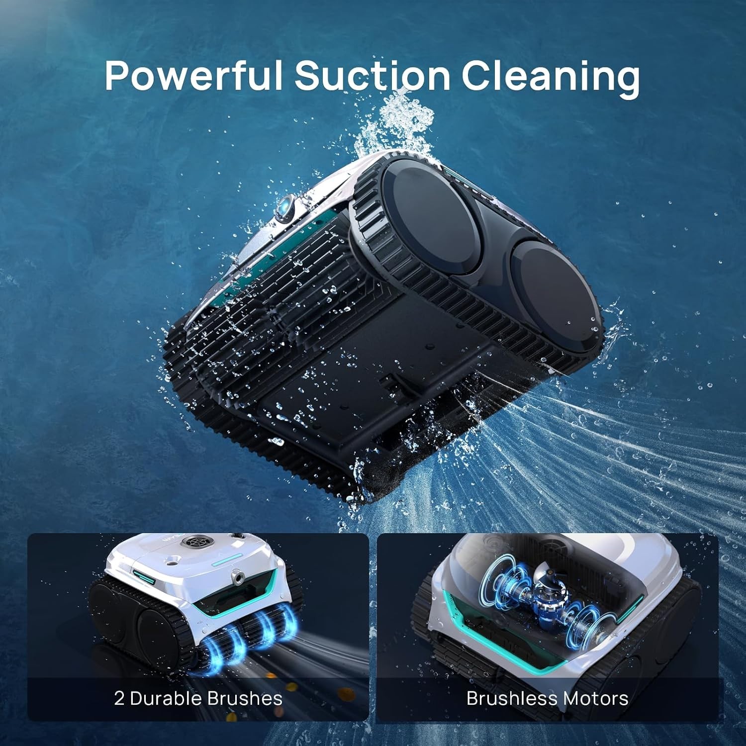 2025 New WYBOT C2 AI Cordless Pool Robot – 8 Modes, Wall Climb, Waterline Clean