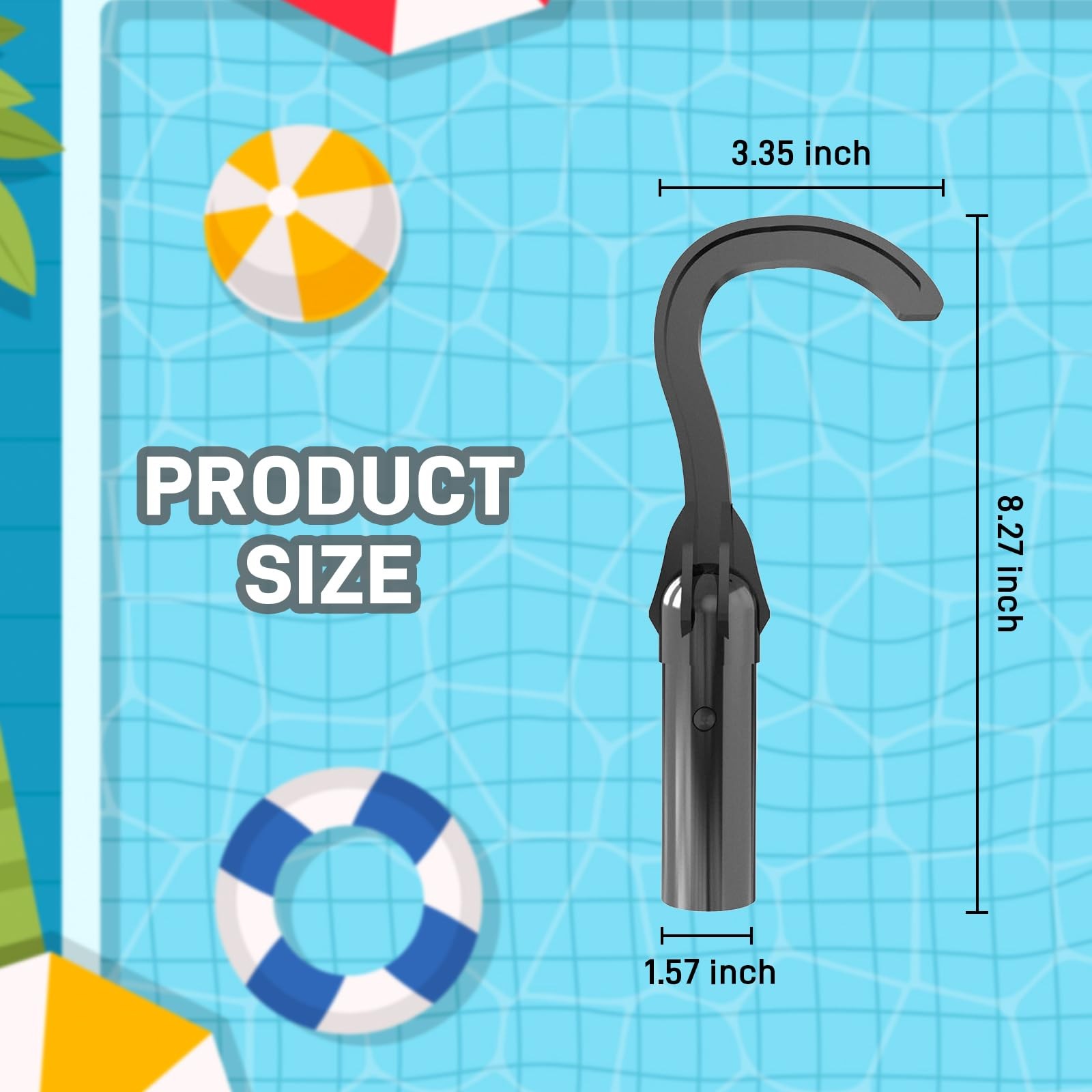 Universal Robotic Pool Cleaner Hook – Works with Cordless, Above Ground & Und…