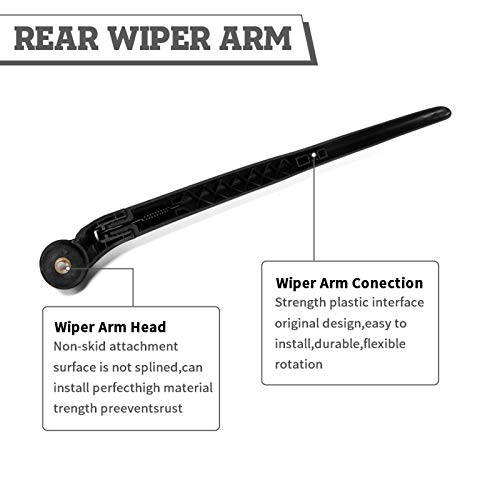Rear Wiper Arm & Blade Kit,Exact-Fit Replacement for Porsche Cayenne 03-09