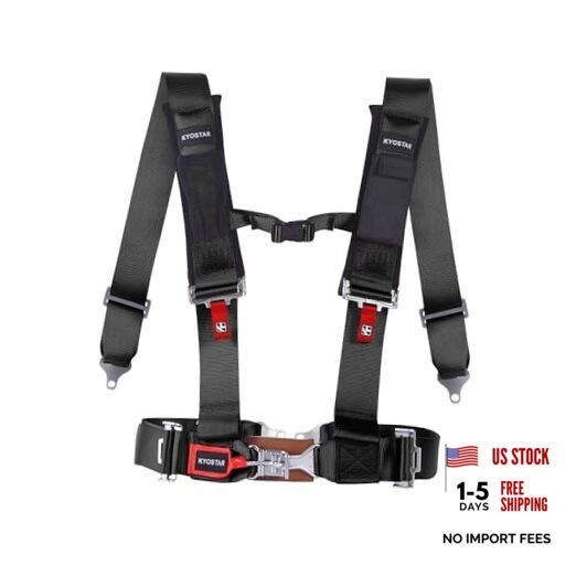 Black Heavy Duty 4 Point Harness – Ultra Soft – 3 Inch