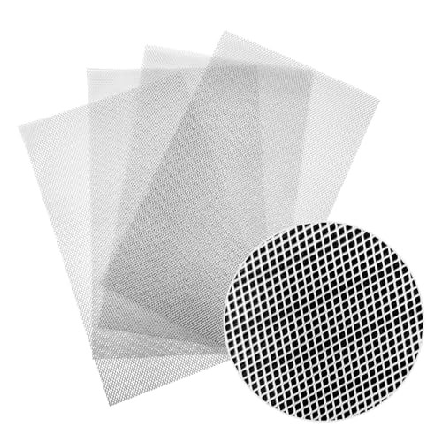 -Pack Silver Aluminum Mesh Screen 8&Prime; x 13&Prime;, 0.016&Prime; Thick 3x4mm Rhombus 4