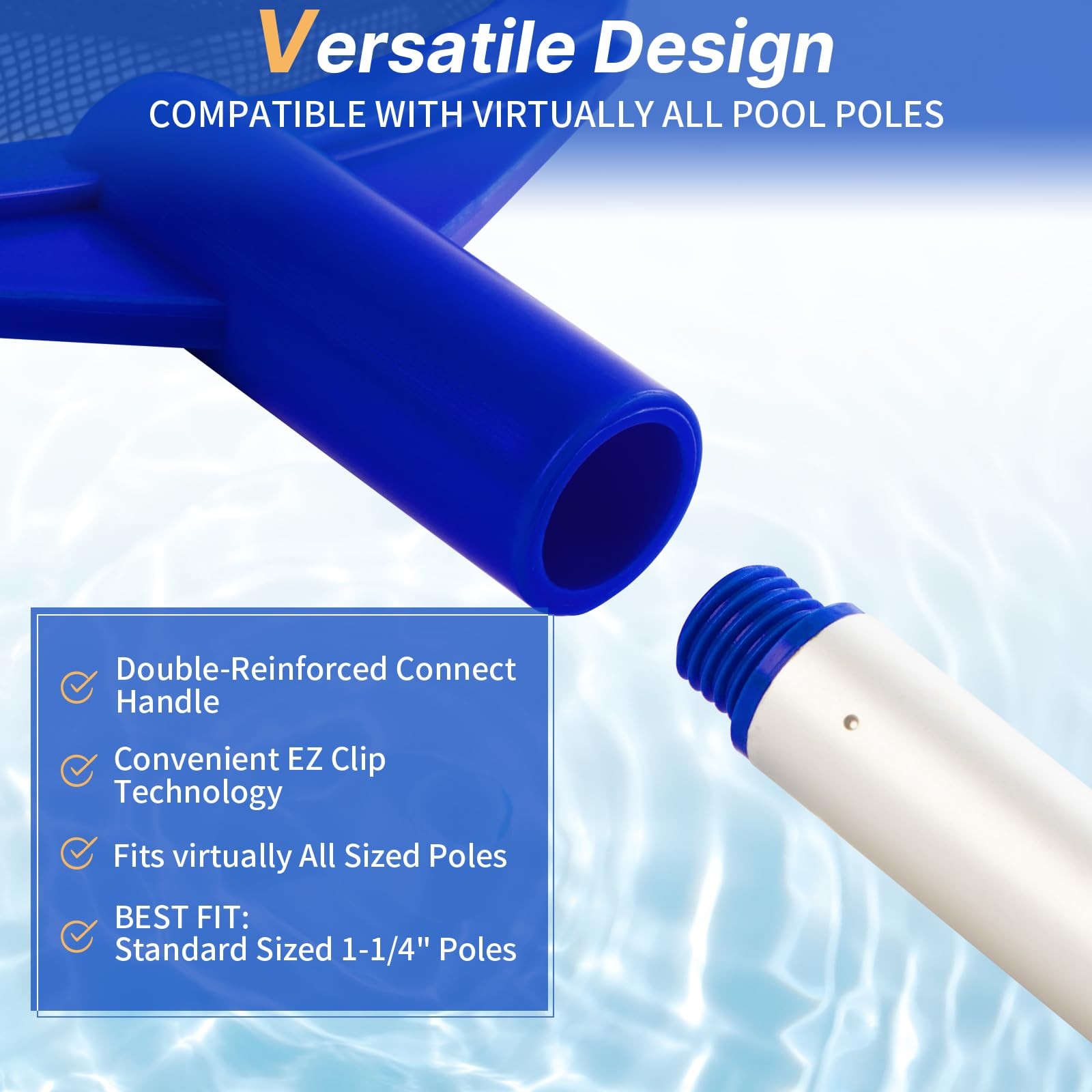 Pool Skimmer – Hot Tub Skimmer Spa Net with Pole, 26 », Ultra Fine Mesh Net S..