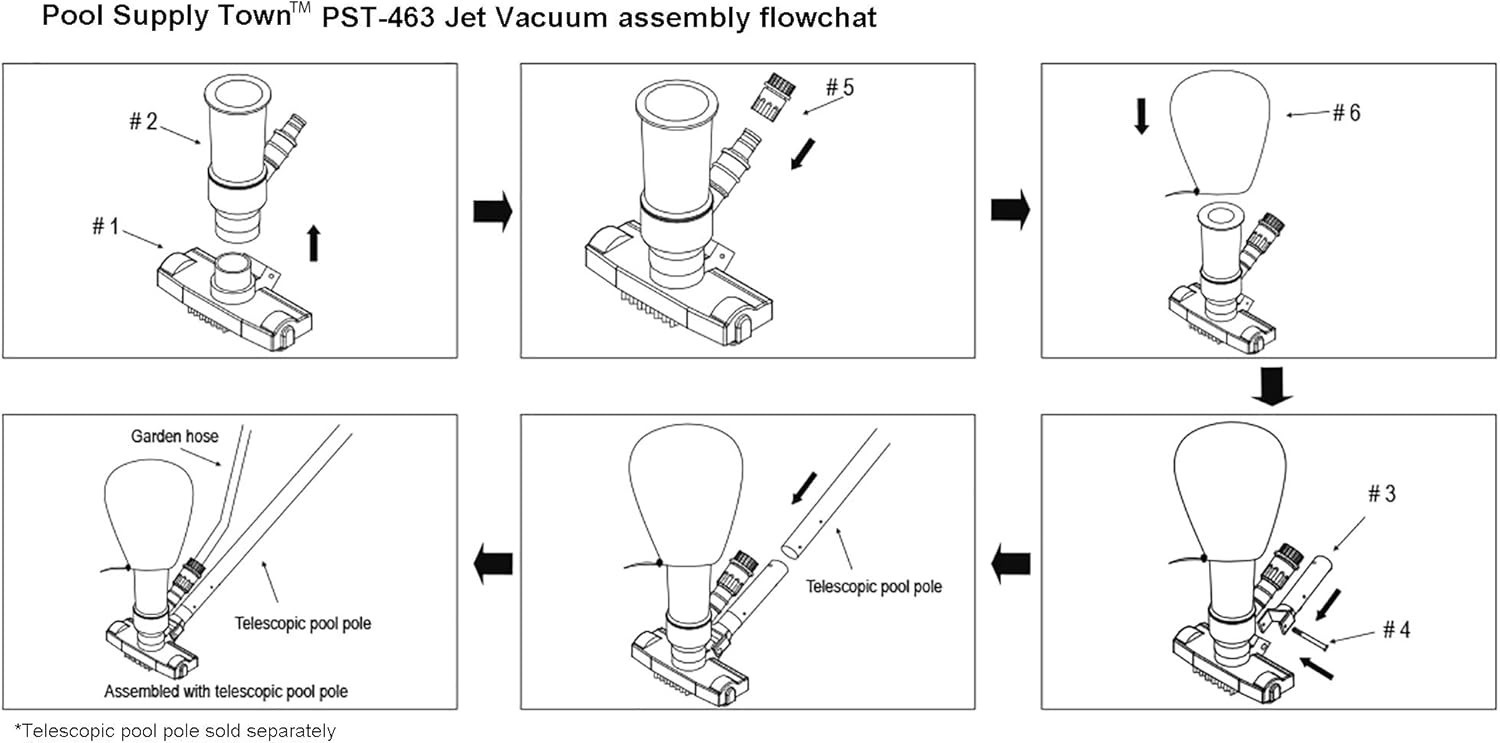 Lightweight Manual Pool Spa Jet Vacuum Cleaner – Perfect for Every Pool Type