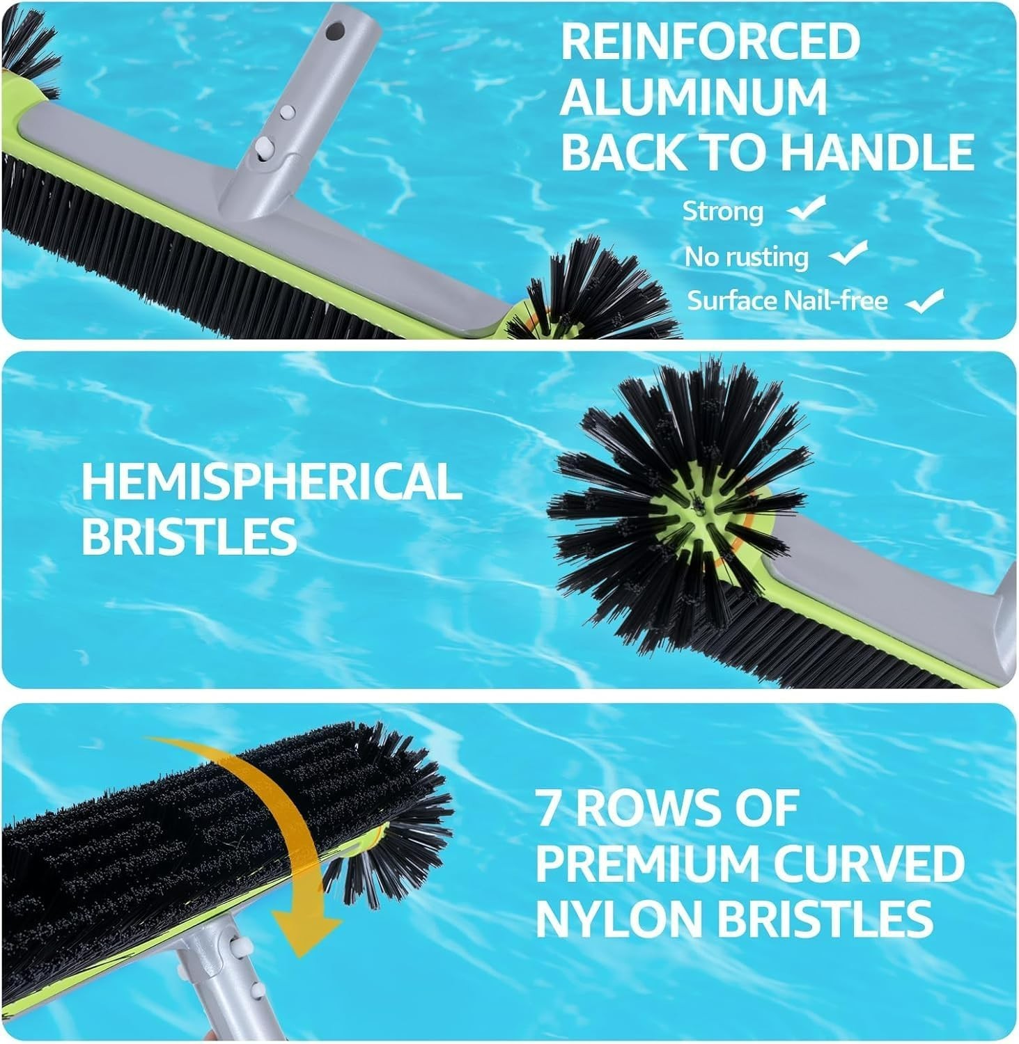 Sepetrel Deluxe Swimming Pool Cleaning Kit with 10.5&Prime; Aluminum Pole,Professional