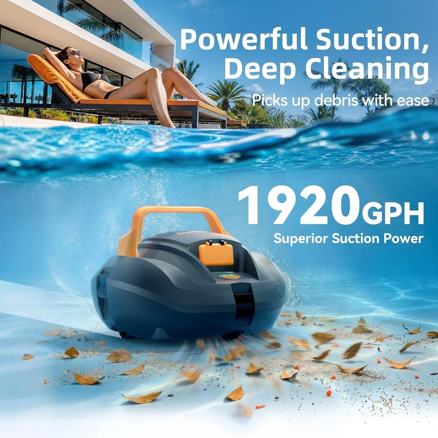Planet Edge Pool Cleaner – Smart Self-Parking, 2.5-Hour Recharge, Durable Design