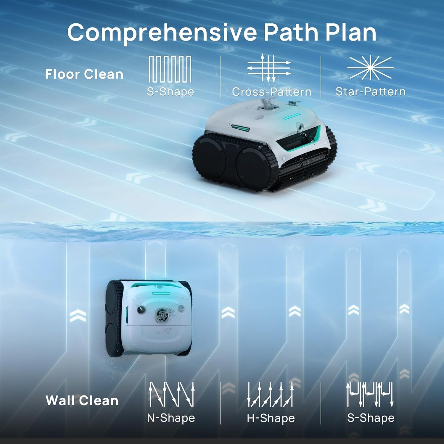 2025 New WYBOT C2 AI Cordless Pool Robot – 8 Modes, Wall Climb, Waterline Clean