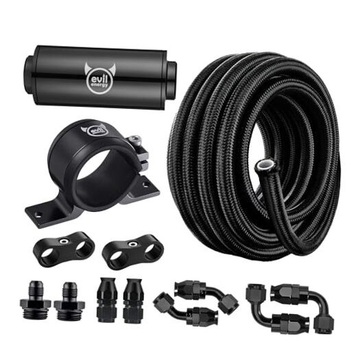 6AN PTFE Fuel Line Kit with Fuel Filter, Inline Fuel Filter & 30 Micron