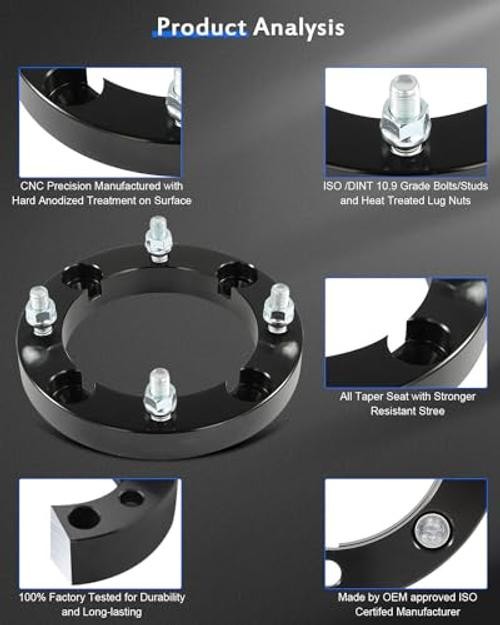 4×156 to 4×156 Wheel Spacers 1 inch 4 lug Fit for Polaris RZR S 1000 2015