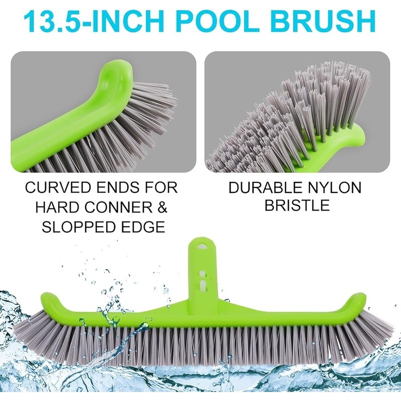 Spa Jet Vacuum Cleaner Kit W/ Pool Brush Skimmer Net & Adjustable Pole New