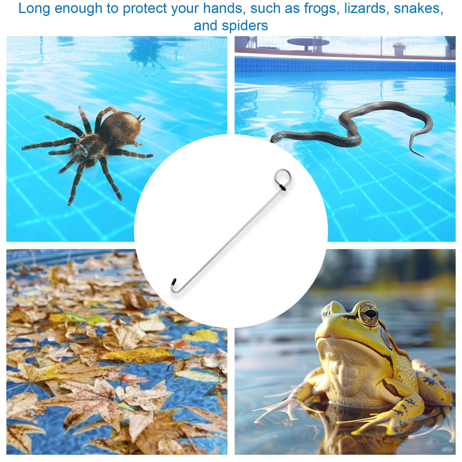 Swimming Pool Skimmer Basket Hook, 14.57in Long Skimmer Basket Extension Hand…