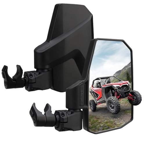 UTV Side Mirrors – Fits almost all UTVs (except full doors), Compatible with DOT