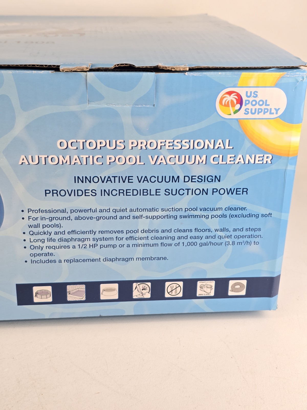 Octopus Automatic Pool Vacuum Cleaner, Hose Set, Powerful Suction Removes Debris