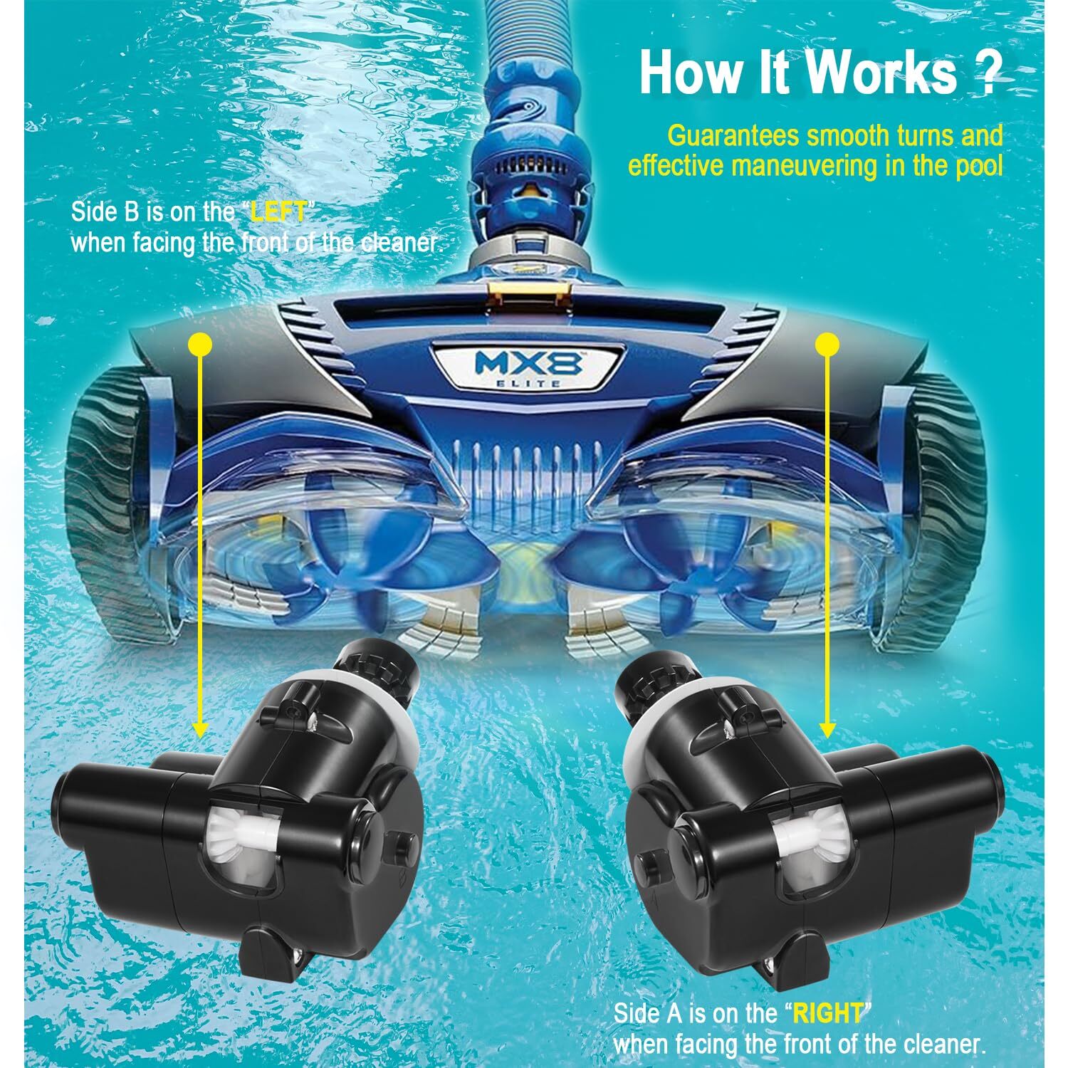 R0524800 R0524700 Device Side A/B for Zodiac Baracuda MX8,MX6,Elite Pool Cleaner