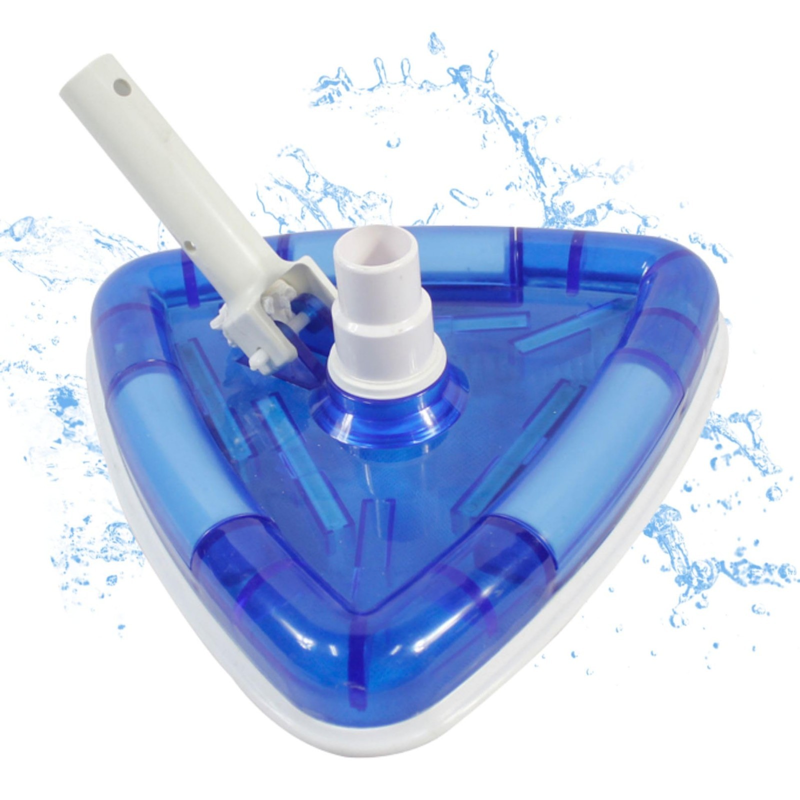 Weighted Triangle Pool Vacuum for Above/Inground Pools, Swiveling Hose & Brushes