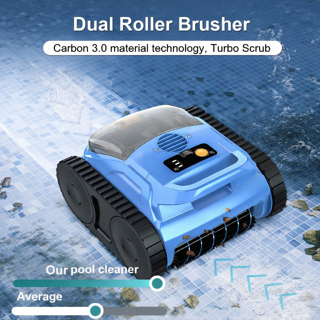 Automatic Robotic Pool Cleaner for Inground Pools Floor/Wall/Waterline Cleaning