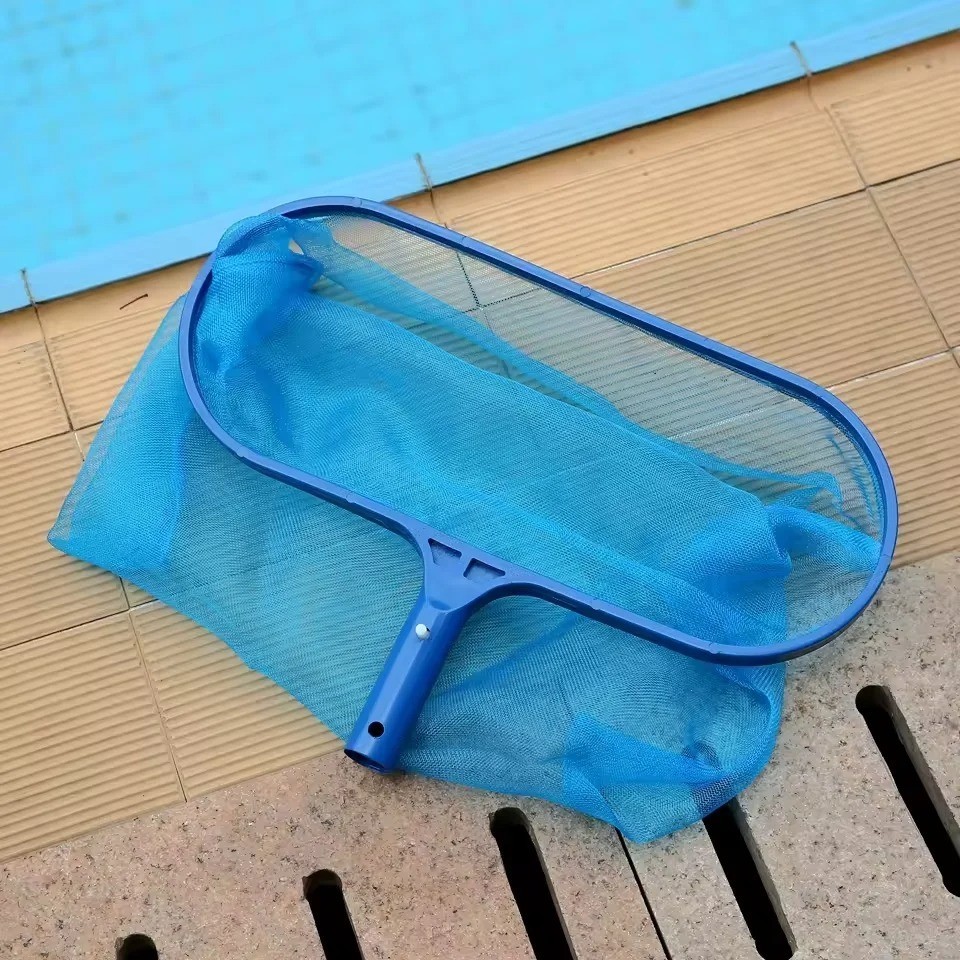 Pool Leaf Skimmer Net Deep or Flat Mesh Cleaning Rake w/ Telescopic Pole