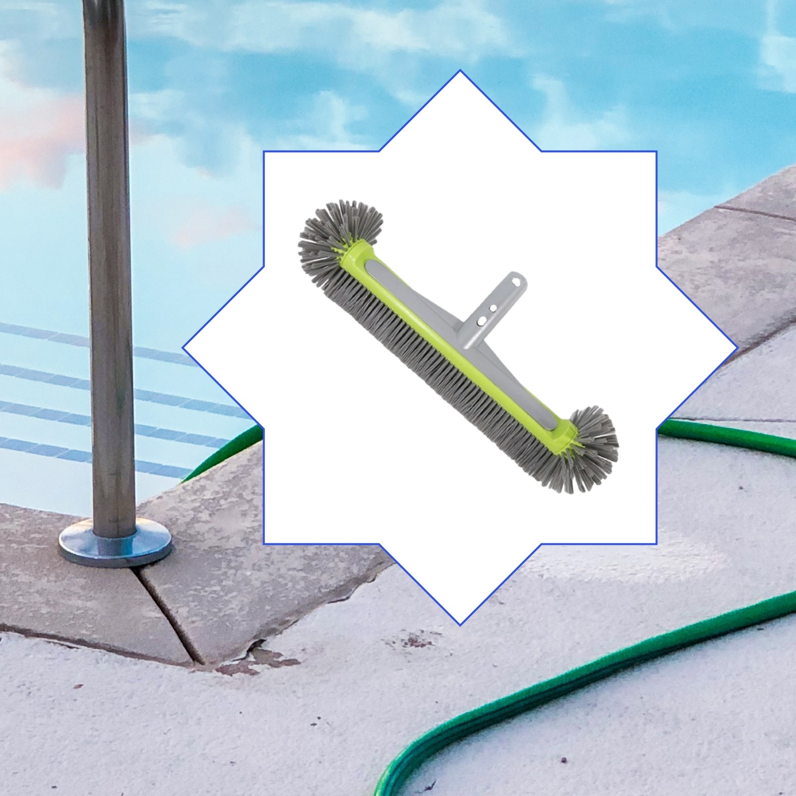 Replacement 45cm Pool Brush Easily Install Sturdy for