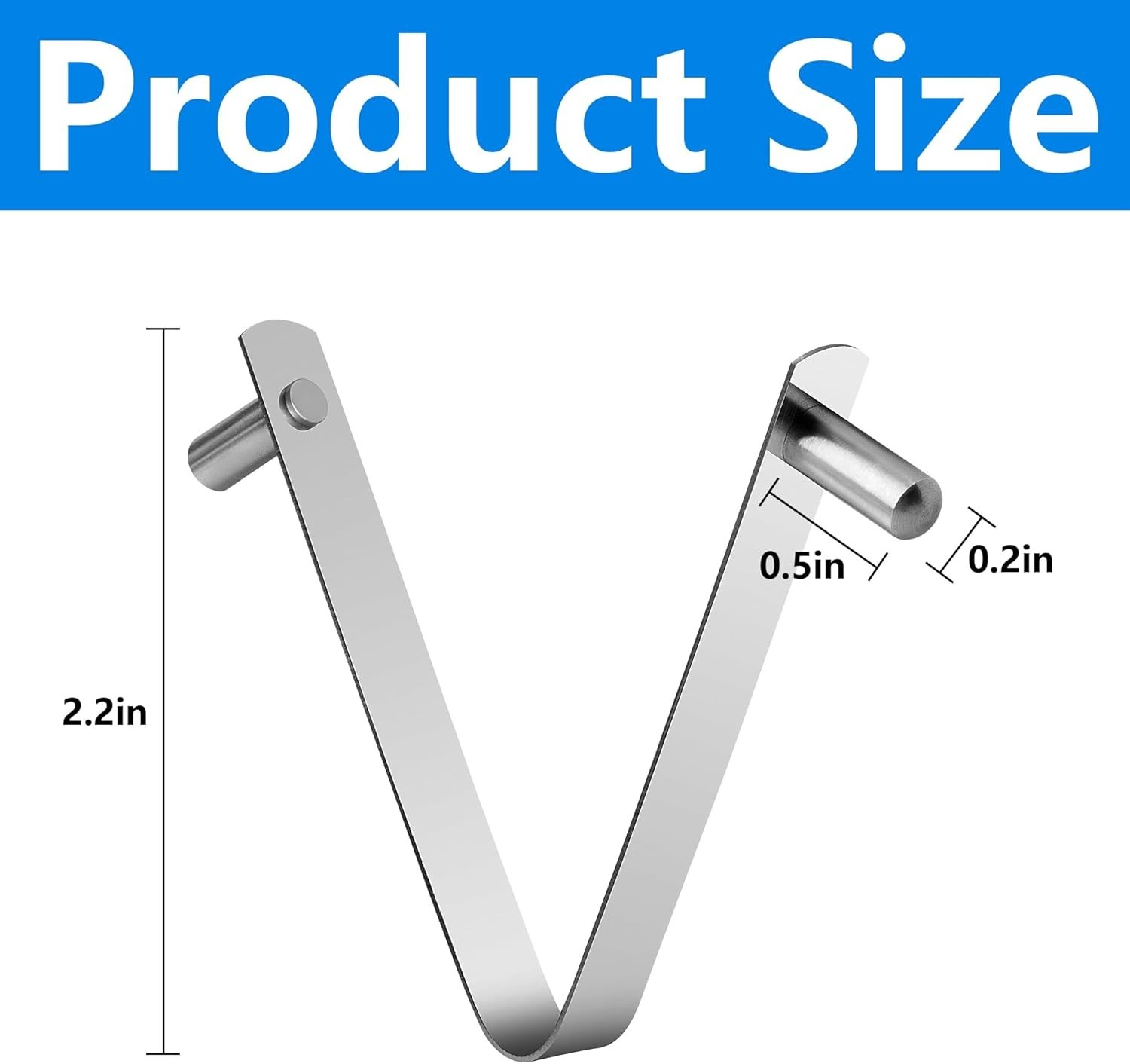 Compact Stainless Steel V-Clips – Universal Design for Pool Tools & Equipment