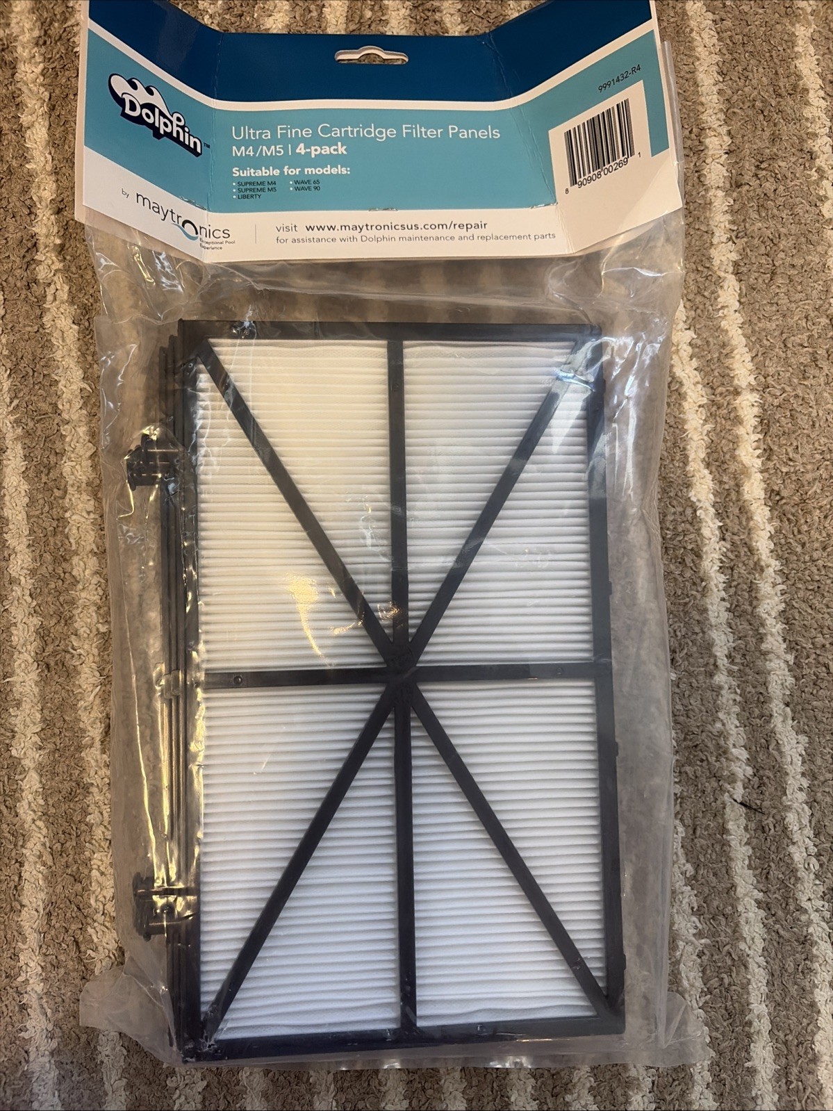 Maytronics Dolphin Ultra Fine Filter Cartridge Panel – Pack of 4 – 9991432-R4